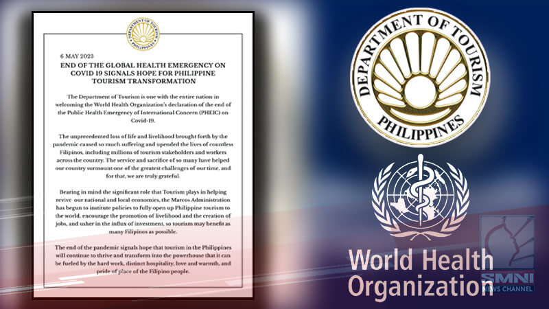 Pagtatapos ng COVID-19 global health emergency, welcome sa DOT