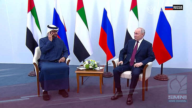 Putin meets UAE president in Russia