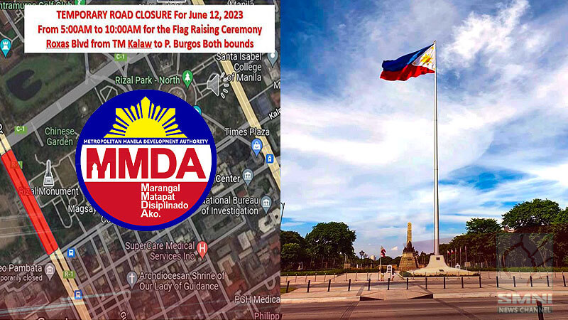 Roxas Boulevard to temporarily close 5am to 10am on June 12