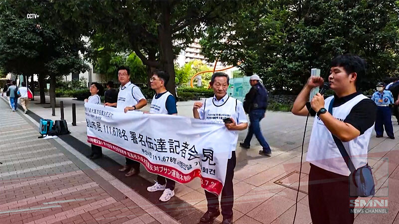 Korean activists fly to Japan to protest against wastewater discharge plan