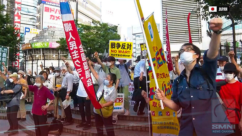 Japanese people protest vs government collusion with NATO