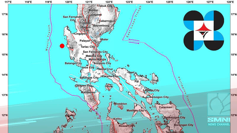 Palauig, Zambales, niyanig ng magnitude 4.8 na lindol