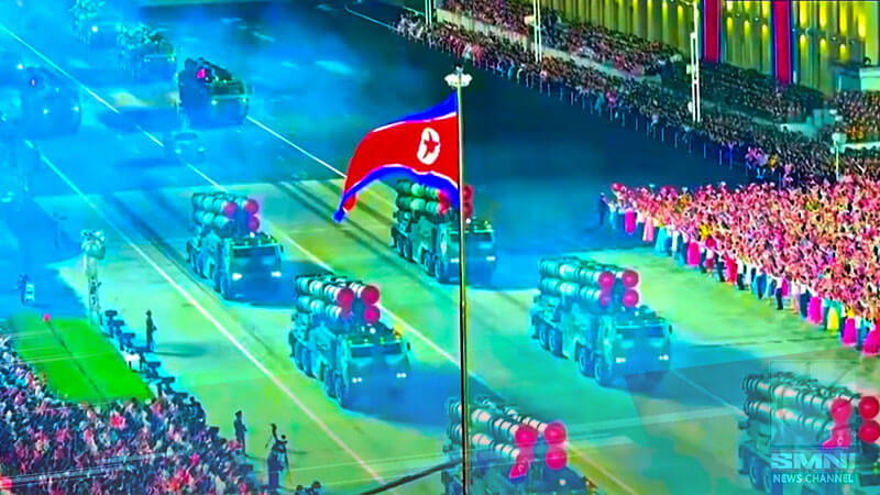 N. Korea showcases missiles, new drones at military parade