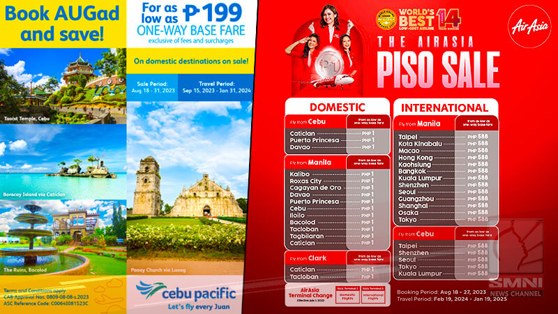 AirAsia, Cebu Pacific, pananatilihin ang murang pasahe sa kabila ng pagtaas ng fuel surcharge sa Setyembre