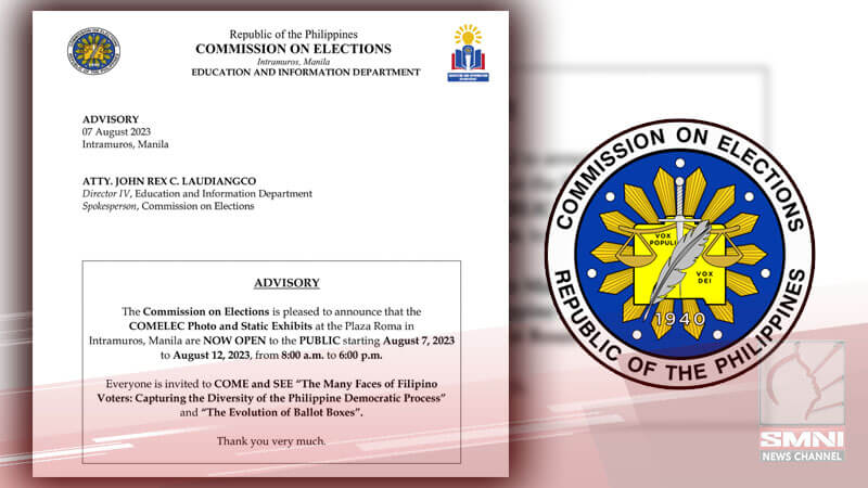 Photo and static exhibits ng COMELEC sa Maynila, bukas na sa publiko