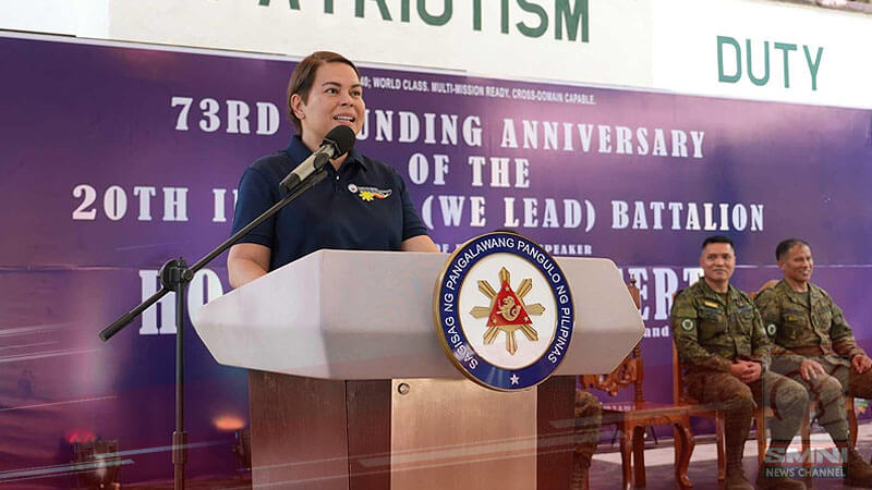 VP Sara Duterte, visit the 20th Infantry Battalion of the Philippine Army on their 73rd Founding Anniversary