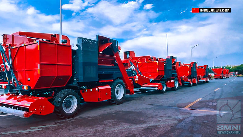 China’s Xinjiang showcases hyper-efficient harvesting machines