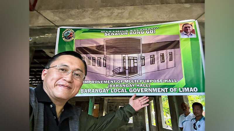 Sen. Bong Go Inspects New Multi-purpose Building In Samal, Davao Del Norte