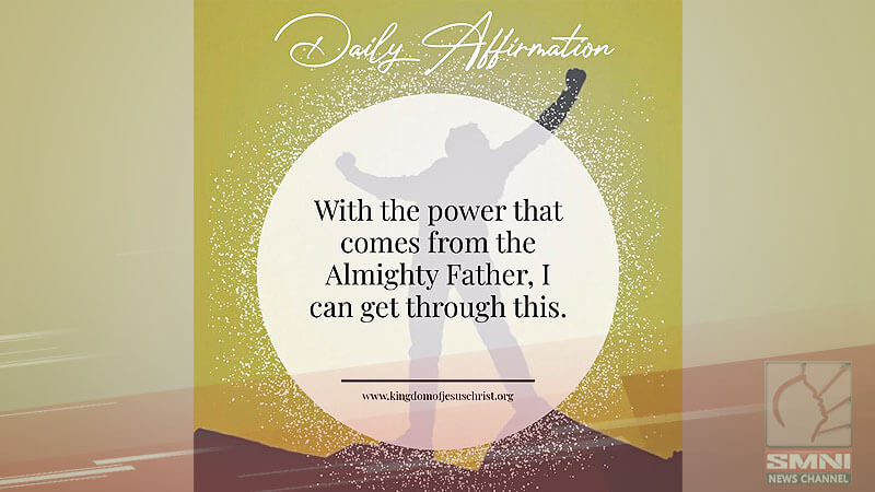 With the power that comes from the Almighty Father, I can get through this