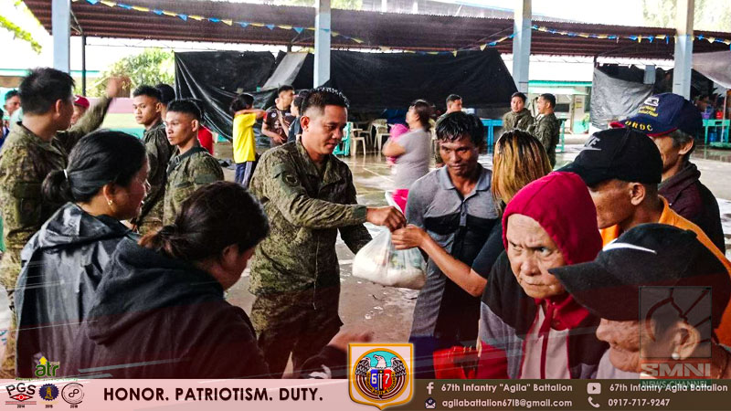Militar, nagbigay ng tulong sa mga naapektuhan ng bagyo sa Mindanao