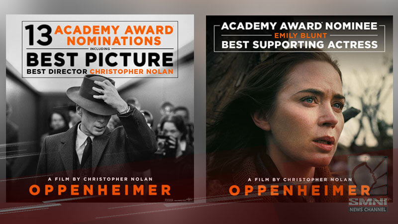 13 nominations para sa Oscar Awards 2024, nakuha ng pelikulang “Oppenheimer”