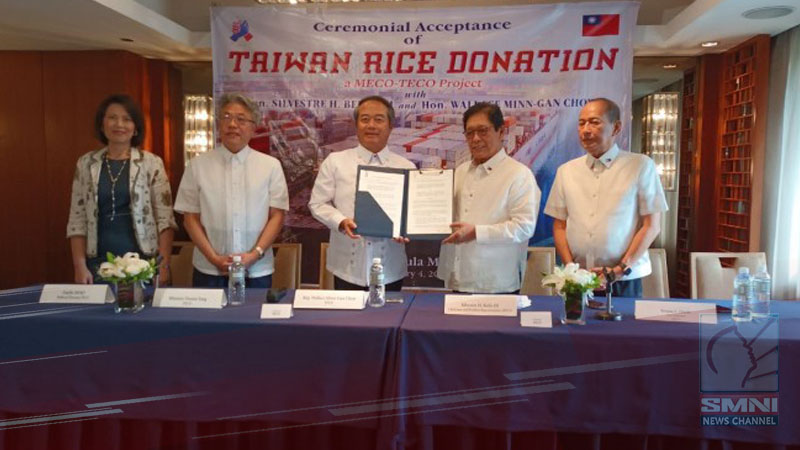 Unang batch sa 2-K MT na rice donation ng Taiwan sa Pilipinas, naibigay na