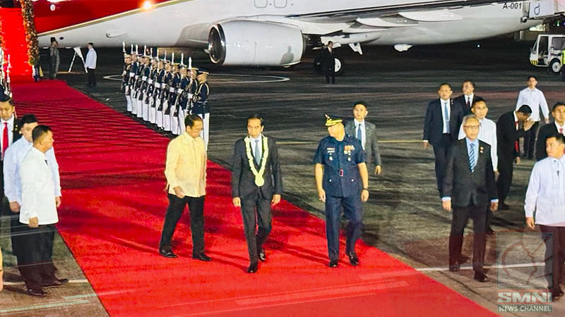 Indonesian President Widodo arrives in Philippines for 3-day visit