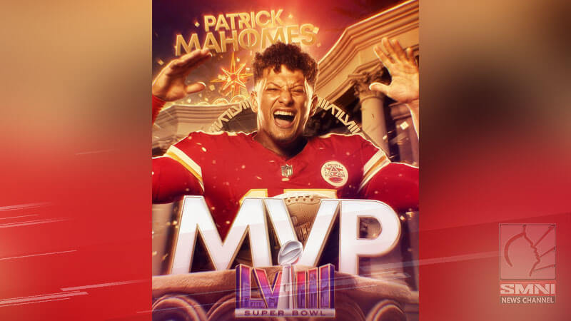 Patrick Mahomes ng Kansas City Chiefs, itinanghal muli bilang MVP sa katatapos na Super Bowl 58