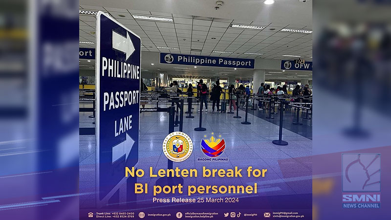 No Lenten Break Policy, ipatutupad ng Bureau of Immigration