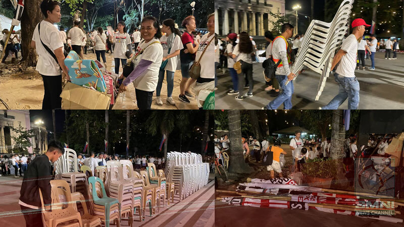 After the ‘Laban Kamasa ang Bayan’ Prayer Rally, Pastor ACQ’s supporters wasted no time cleaning up the venue