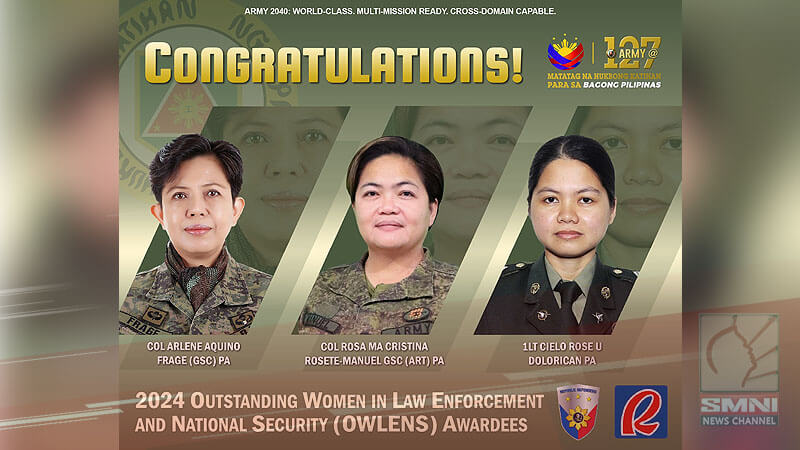 Philippine Army congratulates 2024 OWLENS Awardees
