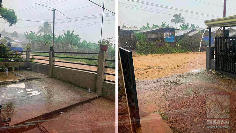 Heavy downpour causes flash flood in Purok 6, Tamayong, Calinan, Davao ...