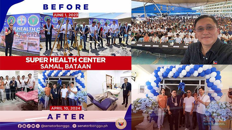 New Super Health Center turned over in Samal, Bataan as Bong Go declared adopted son of the town; assists displaced workers during his visit
