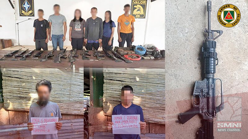 2 CTG leaders, 6 members surrender with 13 high-powered firearms in Surigao del Sur