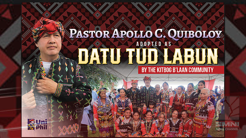 Pastor Apollo C. Quiboloy adopted as Datu Tud Labun by the Blaan Community
