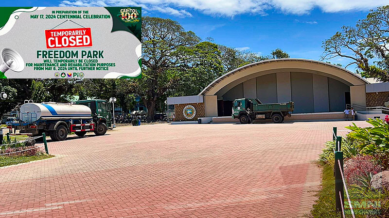 Freedom Park na kinokonsiderang venue ng Hakbang ng Maisug Rally sa Dumaguete City, temporaryong isinara sa publiko