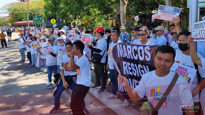 Senate rally: Protesters demand PBBM to undergo mandatory drug test