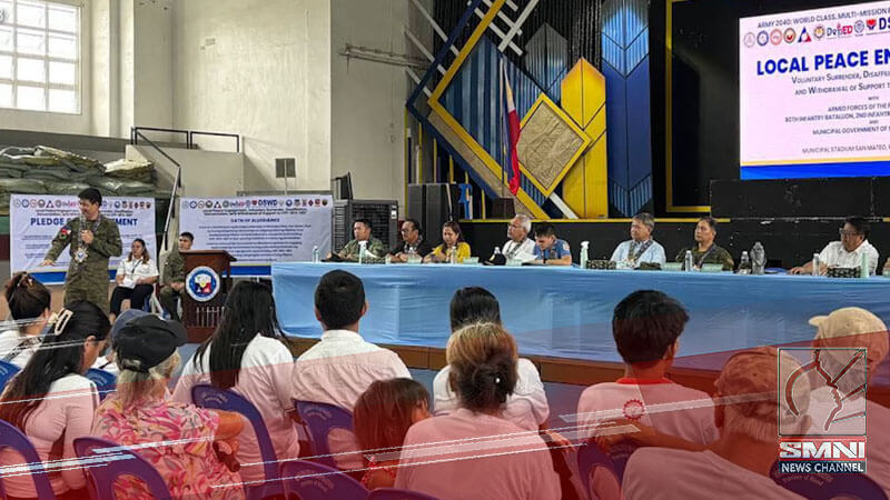 34 na CTG supporters sa lalawigan ng Rizal, binawi ang suporta sa teroristang grupo