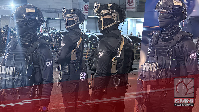 Naka-full battle gear na SWAT Team, idineploy sa harap ng KOJC Compound