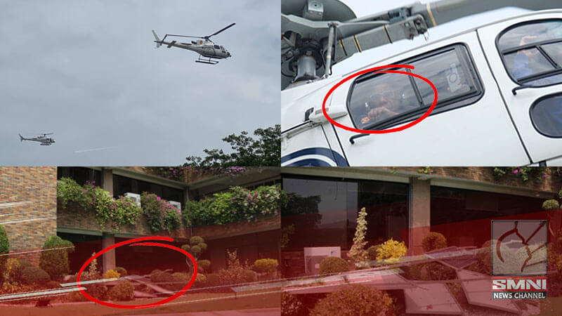 2 PNP helicopters na mababa ang lipad, paikot-ikot sa KOJC compound
