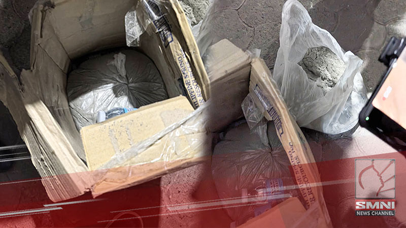 Semento, inilagay ng PNP sa mga kahon ng tubig at ipinuslit sa KOJC compound