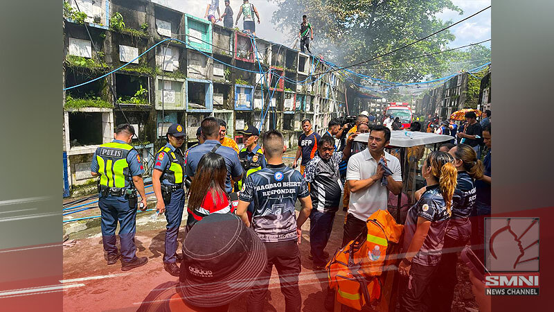 BFP, idineklarang fire out ang nasunog na mga bahay katabi ng Bagbag Public Cemetery