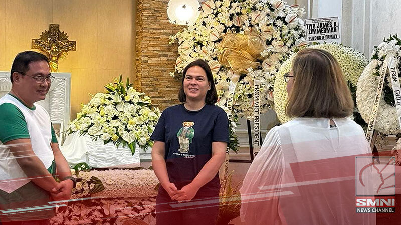 VP Inday Sara Duterte, bumisita sa lamay ng kaniyang tiyuhin na si James Zimmerman na kapatid ng kaniyang ina.
