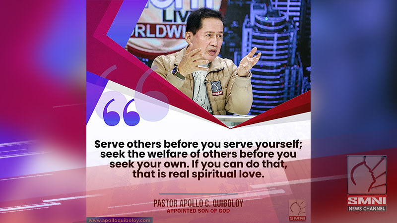 Serve others before you serve yourself; seek the welfare of others before you seek your own. If you can do that, that is real spiritual love.