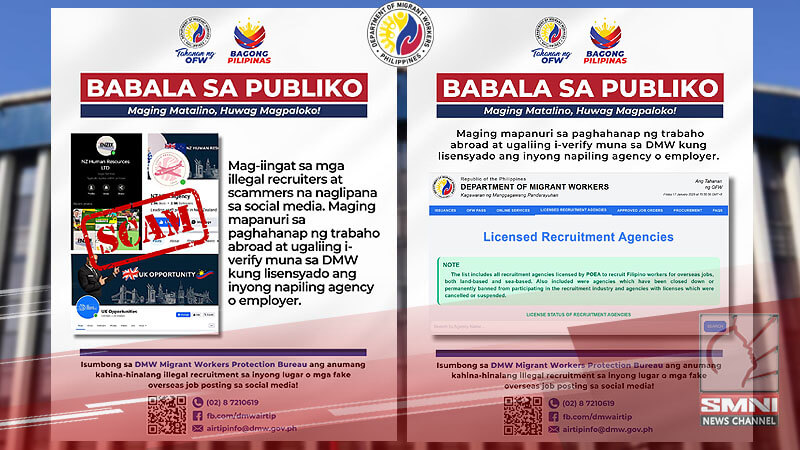 71.6K na posting ng mga alok na trabaho abroad, ipinasara ng DMW