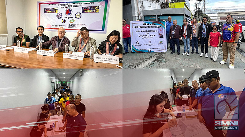 Mandatory drug testing para sa 326 driver at operator isinagawa sa Davao City