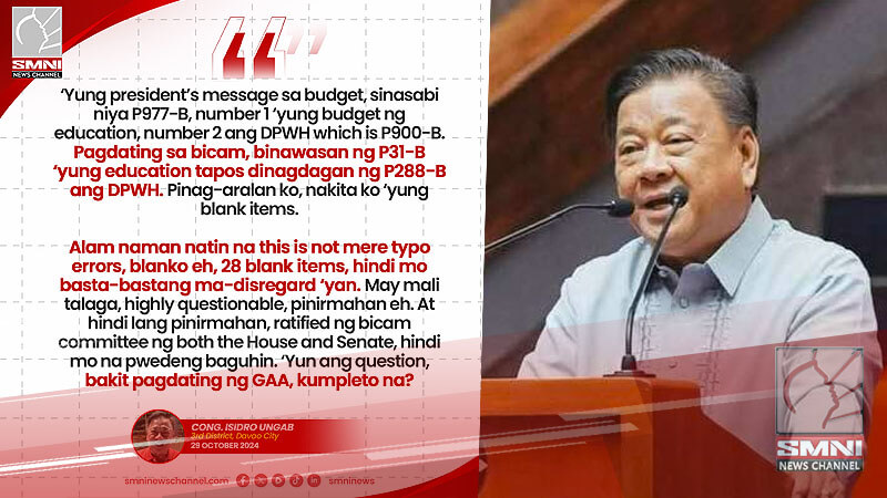 Blankong items na pinirmahan ng ilang mambabatas sa bicam report, bakit pagdating sa GAA kumpleto na?