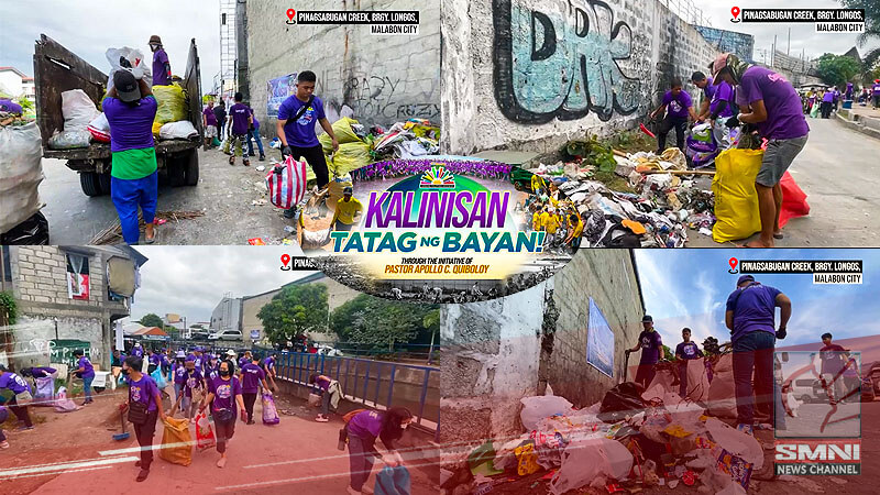 SPM warriors at volunteers ng Brgy. Longos, Malabon, nagsanib-pwersa sa ilalim ng Kalinisan, Tatag ng Bayan program ni Pastor Apollo C. Quiboloy