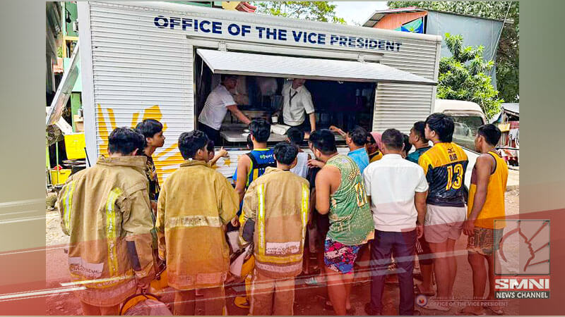 Mga biktima ng sunog sa Davao City, tumanggap ng tulong mula sa Office of the Vice President