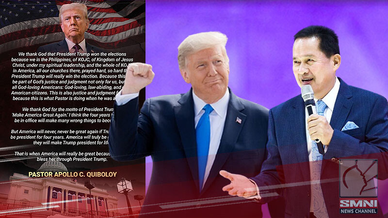 America will really be great because God will bless her through President Trump —Pastor Apollo C. Quiboloy