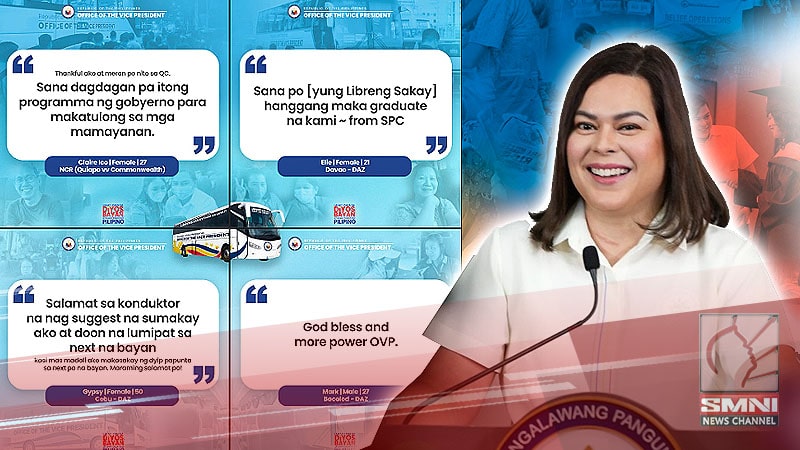 OVP nagpapasalamat sa 2M commuters na nakinabang sa Libreng Sakay Program