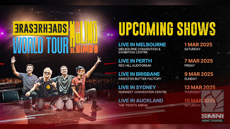 Australia leg ng Eraserheads ‘Huling El Bimbo World Tour, sa Marso na