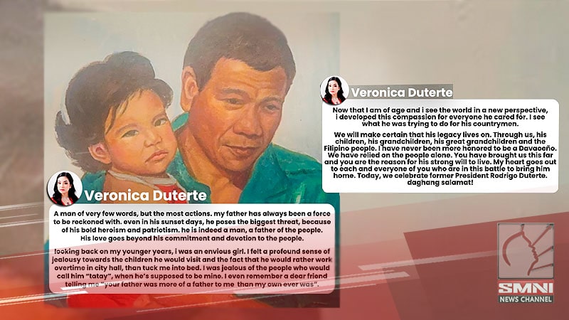 Veronica Duterte greets her father, Former President Rodrigo Roa Duterte, with a heartfelt message on his birthday