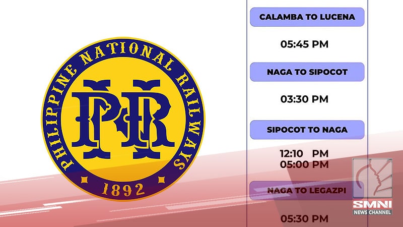 PNR, nag-anunsiyu na bukas na ang mga ruta patungong South Luzon