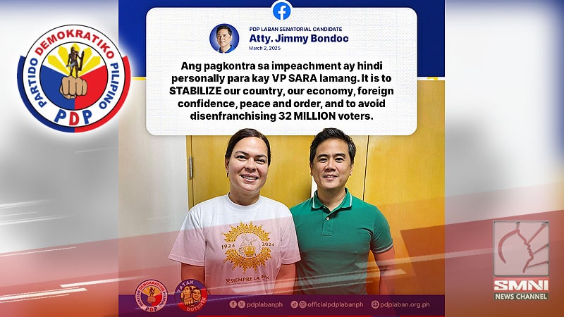 Atty. Jimmy Bondoc kontra sa impeachment ni VP Sara