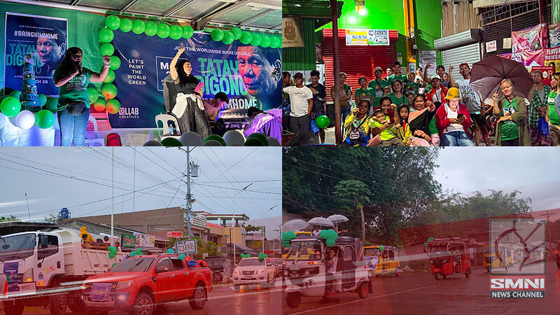 Mga taga-suporta ni FPRRD sa San Fernando City, Bukidnon, hindi nagpatinag sa ulan sa pagdiriwang ng kaniyang kaarawan
