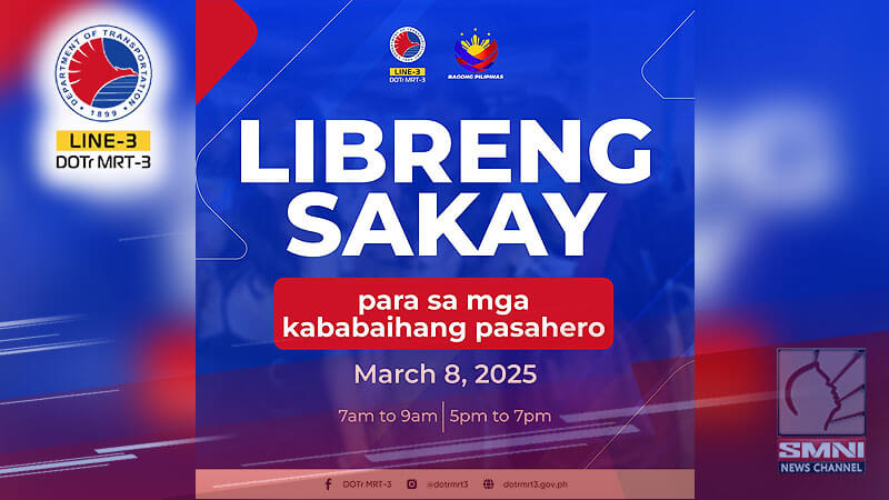 Libreng sakay handog ng MRT-3 para sa mga kababaihang pasahero sa Marso 8