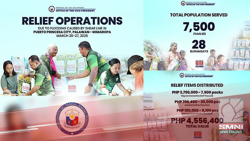 OVP delivers relief operations in Port Princesa, Palawan