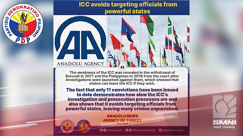 Anadolu: ICC avoids targeting officials from powerful states