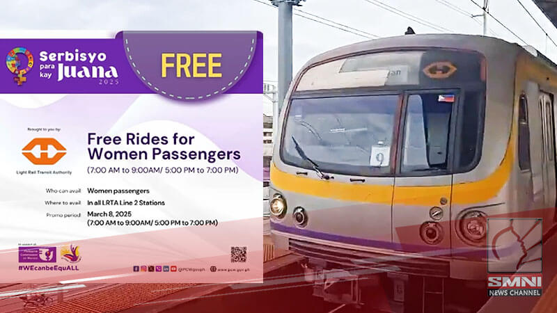 LRT-2 may ‘pa-rosas’ at ‘libreng sakay’ para sa mga kababaihan ngayong Women’s Month